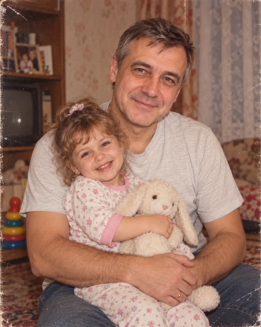 Семейный снимок с дочкой